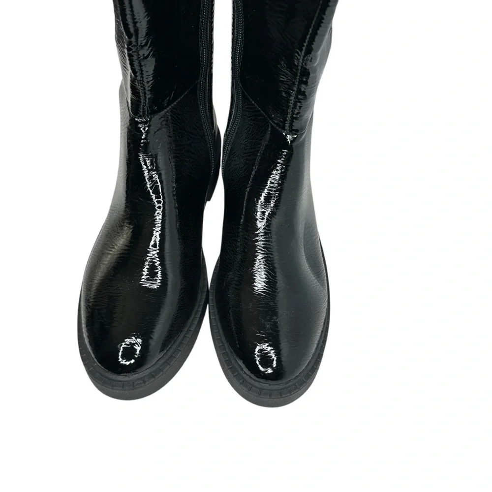 Andre Assous Women's Viva Round Toe Patent Boots. 7.5